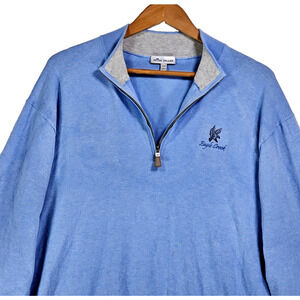 Peter Millar Sweater 1/4 Zip Pullover Pima Cotton Cashmere Silk XXL Eagle Creek